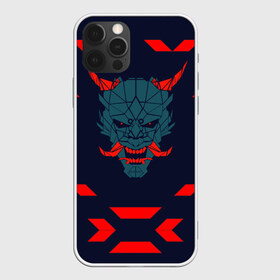 Чехол для iPhone 12 Pro Max с принтом демон они в Курске, Силикон |  | Тематика изображения на принте: демон | киберпанк | маска | они | самурай | хання | япония