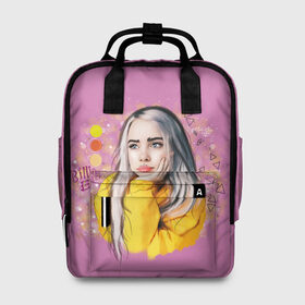 Женский рюкзак 3D с принтом Билли Айлиш / Billie Eilish в Курске, 100% полиэстер | лямки с регулируемой длиной, сверху ручки, чтобы рюкзак нести как сумку. Основное отделение закрывается на молнию, как и внешний карман. Внутри два дополнительных кармана, один из которых закрывается на молнию. По бокам два дополнительных кармашка, куда поместится маленькая бутылочка
 | billie | billie eilish | eilish | айлиш | билли | билли айлиш