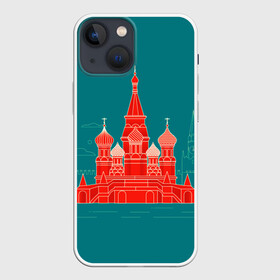 Чехол для iPhone 13 mini с принтом Москва в Курске,  |  | красная площадь | кремль | москва | патриот | россия | туризм