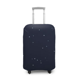 Чехол для чемодана 3D с принтом Ночное небо в Курске, 86% полиэфир, 14% спандекс | двустороннее нанесение принта, прорези для ручек и колес | звёзды | мерцание | небо | ночь | синий | сияние | тёмный | чёрный