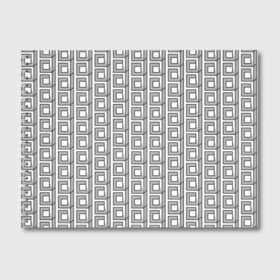 Альбом для рисования с принтом Архитектура в Курске, 100% бумага
 | матовая бумага, плотность 200 мг. | Тематика изображения на принте: архитектура | бетон | брутализм | геометрия | квадраты | кубизм | кубы | паттерн | хрущевки