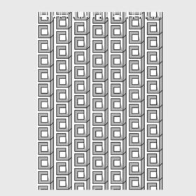 Скетчбук с принтом Архитектура в Курске, 100% бумага
 | 48 листов, плотность листов — 100 г/м2, плотность картонной обложки — 250 г/м2. Листы скреплены сверху удобной пружинной спиралью | архитектура | бетон | брутализм | геометрия | квадраты | кубизм | кубы | паттерн | хрущевки
