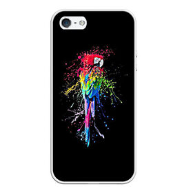 Чехол для iPhone 5/5S матовый с принтом Попугай в Курске, Силикон | Область печати: задняя сторона чехла, без боковых панелей | bird | colors | eweryday | life | nature | ара | креатив | повседневный стиль | попугай | природа | птица | радуга | разноцветный | темный