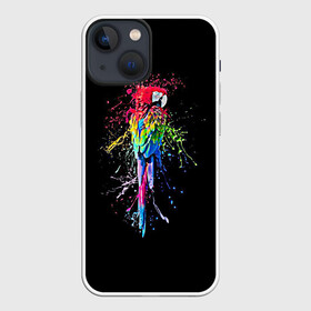 Чехол для iPhone 13 mini с принтом Попугай в Курске,  |  | bird | colors | eweryday | life | nature | ара | креатив | повседневный стиль | попугай | природа | птица | радуга | разноцветный | темный