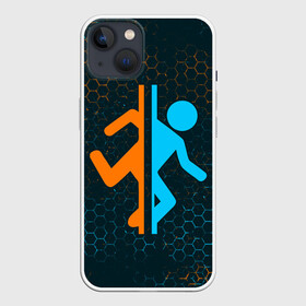 Чехол для iPhone 13 с принтом PORTAL   ПОРТАЛ в Курске,  |  | game | games | half | half life | halflife | life | logo | portal | portal 2 | portal2 | valve | игра | игры | лайф | лого | логотип | логотипы | портал | портал 2 | портал2 | символ | символы | халф | халф лайф | халфлайф