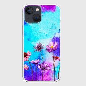 Чехол для iPhone 13 mini с принтом Цветов аромат в Курске,  |  | flowers | акварельные | бабочки | бутоны | градиент | искусство | картины | краски | красочные | лепестки | лучшая | любимая | небеса | облака | пейзаж | подарок | поле | полевые | природа | растения