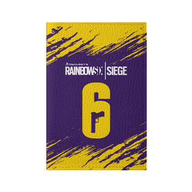 Обложка для паспорта матовая кожа с принтом RAINBOW SIX SIEGE / РАДУГА 6 в Курске, натуральная матовая кожа | размер 19,3 х 13,7 см; прозрачные пластиковые крепления | clancy | logo | rainbow | siege | six | tom | знак | игра | игры | лого | логотип | логотипы | осада | радуга | радуга 6 | радуга6 | рэйнбоу | символ | символы | шесть