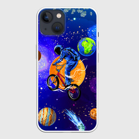 Чехол для iPhone 13 с принтом Space bicycle в Курске,  |  | astronaut | bicycle | comet | cosmos | earth | jupiter | mars | moon | saturn | space | spacesuit | star | астронавт | велосипед | звезда | земля | комета | космонавт | космос | луна | марс | сатурн | скафандр | юлитер