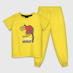 Детская пижама хлопок с принтом Яго в Курске, 100% хлопок |  брюки и футболка прямого кроя, без карманов, на брюках мягкая резинка на поясе и по низу штанин
 | aladdin | iago | vdkimel | аладдин | яго