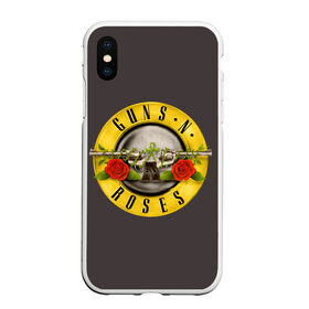 Чехол для iPhone XS Max матовый с принтом Guns n Roses в Курске, Силикон | Область печати: задняя сторона чехла, без боковых панелей | music | rock | группа | звезда | рок