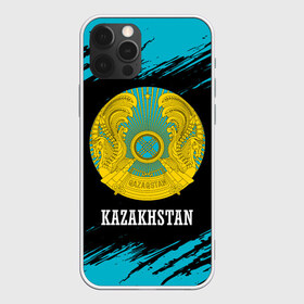 Чехол для iPhone 12 Pro Max с принтом KAZAKHSTAN КАЗАХСТАН в Курске, Силикон |  | Тематика изображения на принте: flag | kazakhstan | qazaqstan | герб | захах | казахстан | кахахи | лого | нур султан | республика | символ | страна | флаг