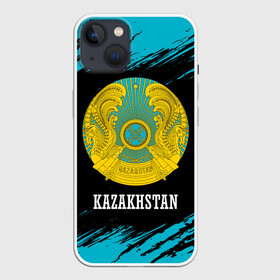 Чехол для iPhone 13 с принтом KAZAKHSTAN   КАЗАХСТАН в Курске,  |  | flag | kazakhstan | qazaqstan | герб | захах | казахстан | кахахи | лого | нур султан | республика | символ | страна | флаг