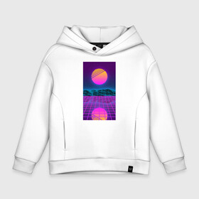 Детское худи Oversize хлопок с принтом Vaporwave EASTHETIC 99 в Курске, френч-терри — 70% хлопок, 30% полиэстер. Мягкий теплый начес внутри —100% хлопок | боковые карманы, эластичные манжеты и нижняя кромка, капюшон на магнитной кнопке | aesthetic | electronica | music | киберпанк | лаунж | музыка | поп | скульптура