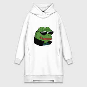 Платье-худи хлопок с принтом Pepe в очках EZ в Курске,  |  | ez | ezy | pepe | pepe frog | pepe в очках | silvername | twitch emout | vernyshavermy | вернишаверму | жабка в очках | папич | твич