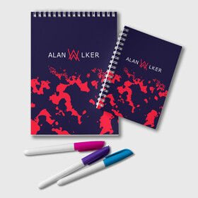 Блокнот с принтом ALAN WALKER АЛАН УОКЕР в Курске, 100% бумага | 48 листов, плотность листов — 60 г/м2, плотность картонной обложки — 250 г/м2. Листы скреплены удобной пружинной спиралью. Цвет линий — светло-серый
 | alan | faded | house | logo | music | walker | алан | вокер | волкер | диджей | лого | логотип | логотипы | музыка | музыкант | символ | символы | танцеальная | уокер | хаус | электронная