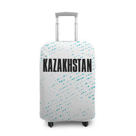 Чехол для чемодана 3D с принтом KAZAKHSTAN / КАЗАХСТАН в Курске, 86% полиэфир, 14% спандекс | двустороннее нанесение принта, прорези для ручек и колес | 