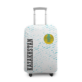 Чехол для чемодана 3D с принтом KAZAKHSTAN / КАЗАХСТАН в Курске, 86% полиэфир, 14% спандекс | двустороннее нанесение принта, прорези для ручек и колес | 