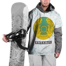 Накидка на куртку 3D с принтом KAZAKHSTAN / КАЗАХСТАН в Курске, 100% полиэстер |  | flag | kazakhstan | qazaqstan | герб | захах | казахстан | кахахи | лого | нур султан | республика | символ | страна | флаг