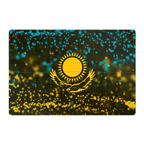 Магнитный плакат 3Х2 с принтом КАЗАХСТАН / KAZAKHSTAN в Курске, Полимерный материал с магнитным слоем | 6 деталей размером 9*9 см | Тематика изображения на принте: flag | kazakhstan | qazaqstan | герб | захах | казахстан | кахахи | лого | нур султан | республика | символ | страна | флаг