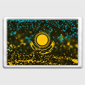 Магнит 45*70 с принтом КАЗАХСТАН / KAZAKHSTAN в Курске, Пластик | Размер: 78*52 мм; Размер печати: 70*45 | Тематика изображения на принте: flag | kazakhstan | qazaqstan | герб | захах | казахстан | кахахи | лого | нур султан | республика | символ | страна | флаг