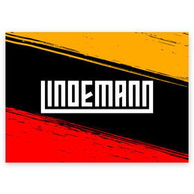 Поздравительная открытка с принтом LINDEMANN / ЛИНДЕМАНН в Курске, 100% бумага | плотность бумаги 280 г/м2, матовая, на обратной стороне линовка и место для марки
 | lindeman | lindemann | logo | music | rammstein | ramstein | rock | til | till | линдеман | линдеманн | лого | логотип | логотипы | музыка | раммштайн | рамштайн | рок | символ | символы | солист | тилль | тиль