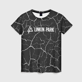 Женская футболка 3D с принтом LINKIN PARK / ЛИНКИН ПАРК в Курске, 100% полиэфир ( синтетическое хлопкоподобное полотно) | прямой крой, круглый вырез горловины, длина до линии бедер | linkin | linkinpark | logo | lp | music | park | rock | линкин | линкинпарк | лого | логотип | логотипы | лп | музыка | парк | рок | символ