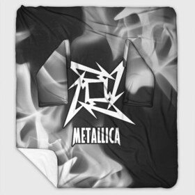 Плед с рукавами с принтом METALLICA МЕТАЛЛИКА в Курске, 100% полиэстер | Закругленные углы, все края обработаны. Ткань не мнется и не растягивается. Размер 170*145 | hetfield | james | logo | metal | metalica | metallica | music | rock | star | джеймс | звезда | знак | ларс | лого | логотип | логотипы | метал | металика | металлика | музыка | рок | символ | символы | ульрих | хэтфилд