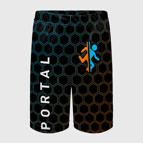 Детские спортивные шорты 3D с принтом PORTAL ПОРТАЛ в Курске,  100% полиэстер
 | пояс оформлен широкой мягкой резинкой, ткань тянется
 | Тематика изображения на принте: 