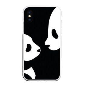 Чехол для iPhone XS Max матовый с принтом Panda в Курске, Силикон | Область печати: задняя сторона чехла, без боковых панелей | bearcat | coon bear | panda | бамбуковый медвед | большая панда | гигантская панда