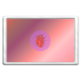 Магнит 45*70 с принтом Сердечко на розовом фоне в Курске, Пластик | Размер: 78*52 мм; Размер печати: 70*45 | круг | любовь | неон | полосатый | розовый | сердце | сияние | фиолетовый