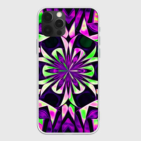 Чехол для iPhone 12 Pro Max с принтом Kaleidoscope в Курске, Силикон |  | Тематика изображения на принте: abstraction | fractal | kaleidoscope | light green | pattern | purple | symmetry | абстракция | калейдоскоп | салатовый | симметрия | узор | фиолетовый | фрактал