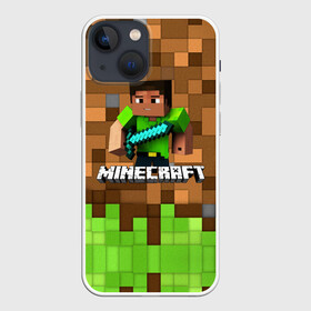 Чехол для iPhone 13 mini с принтом Minecraft logo heroes в Курске,  |  | blox | creeper | dungeons | game | geometry | pixel | steve | алекс | герои | детям | зелень | игра | квадраты | крипер | куб | логотипы игр | майнкрафт | мальчикам | меч | мобы | персонажи | пиксель | пиксельный | подземелья