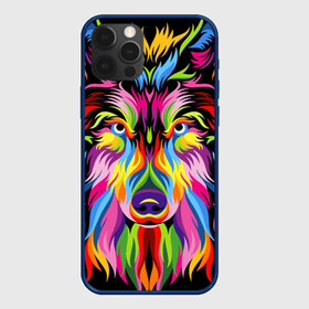 Чехол для iPhone 12 Pro Max с принтом Neon wolf в Курске, Силикон |  | Тематика изображения на принте: color | ears | eyes | muzzle | neon | nose | paint | skin | view | wolf | взгляд | волк | глаза | краска | неон | нос | уши | цвет | шерсть