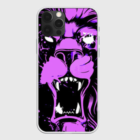 Чехол для iPhone 12 Pro Max с принтом Pink lion в Курске, Силикон |  | ears | eyes | fangs | jaw | lion | mane | muzzle | neon | pink | глаза | грива | клыки | лев | неон | пасть | розовый | уши