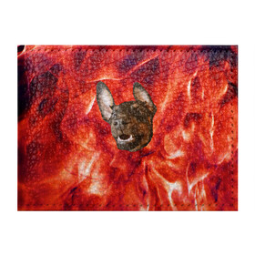 Обложка для студенческого билета с принтом Огненый Пес в Курске, натуральная кожа | Размер: 11*8 см; Печать на всей внешней стороне | голова | горячий | горящий | доберман | животное | зверек | зверь | зубы | клык | красный | лицо | овчарка | огонь | пес | пламя | рот | ротвейлер | свет | собака | удивленный | улыбка | щенок