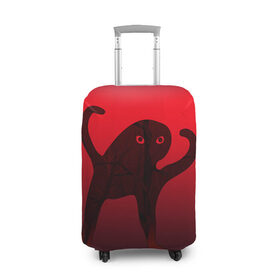 Чехол для чемодана 3D с принтом ЪУЪ в Курске, 86% полиэфир, 14% спандекс | двустороннее нанесение принта, прорези для ручек и колес | cat | mem | memes | интернет приколы | кот | мем | мем кот | прикольные картинки | ъуъ | ъуъ съука