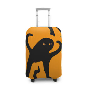 Чехол для чемодана 3D с принтом Кот- мем в Курске, 86% полиэфир, 14% спандекс | двустороннее нанесение принта, прорези для ручек и колес | cat | mem | memes | интернет приколы | кот | мем | мем кот | прикольные картинки | ъуъ | ъуъ съука