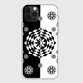 Чехол для iPhone 12 Pro Max с принтом Черное солнце в Курске, Силикон |  | Тематика изображения на принте: геометрия | монохром | роза | ромбы | снежинки | треугольники | цветок | черно белое
