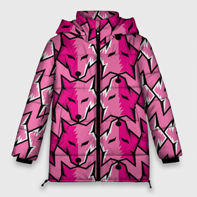 Женская зимняя куртка 3D с принтом Pink pattern в Курске, верх — 100% полиэстер; подкладка — 100% полиэстер; утеплитель — 100% полиэстер | длина ниже бедра, силуэт Оверсайз. Есть воротник-стойка, отстегивающийся капюшон и ветрозащитная планка. 

Боковые карманы с листочкой на кнопках и внутренний карман на молнии | ears | eyes | fashion | muzzle | pattern | pink | vanguard | wolf | авангард | волк | глаза | мода | розовый | узор | уши