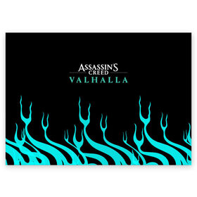 Поздравительная открытка с принтом Assassins Creed Valhalla в Курске, 100% бумага | плотность бумаги 280 г/м2, матовая, на обратной стороне линовка и место для марки
 | eivor | valhalla | vikings | вальгалла | вальхалла | викинги | эйвор