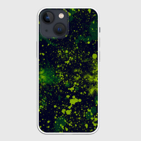 Чехол для iPhone 13 mini с принтом Camouflage в Курске,  |  | camouflage | paint | paints | брызги | брызги краски | брызги красок | жёлто зеленый | зеленая | зелено жёлтый | зеленый | зеленый камуфляж | камуфляж | краска | краски | милитари | пятна краски | разводы