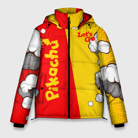 Мужская зимняя куртка 3D с принтом Pikachu в Курске, верх — 100% полиэстер; подкладка — 100% полиэстер; утеплитель — 100% полиэстер | длина ниже бедра, свободный силуэт Оверсайз. Есть воротник-стойка, отстегивающийся капюшон и ветрозащитная планка. 

Боковые карманы с листочкой на кнопках и внутренний карман на молнии. | battle | drawing | entei | lugia | metagross | pikachu | pokemon | zapdos | брок | бульбазавр | детектив | монстр | пикачу | покемон | эш
