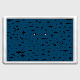 Магнит 45*70 с принтом Fish в Курске, Пластик | Размер: 78*52 мм; Размер печати: 70*45 | Тематика изображения на принте: dolphin | fish | killer whale | see life | shark | акула | дельфин | касатка | морские обитатели | рыба