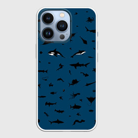 Чехол для iPhone 13 Pro с принтом Fish в Курске,  |  | dolphin | fish | killer whale | see life | shark | акула | дельфин | касатка | морские обитатели | рыба