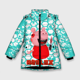Зимняя куртка для девочек 3D с принтом Roblox piggy Свинка Пигги в Курске, ткань верха — 100% полиэстер; подклад — 100% полиэстер, утеплитель — 100% полиэстер. | длина ниже бедра, удлиненная спинка, воротник стойка и отстегивающийся капюшон. Есть боковые карманы с листочкой на кнопках, утяжки по низу изделия и внутренний карман на молнии. 

Предусмотрены светоотражающий принт на спинке, радужный светоотражающий элемент на пуллере молнии и на резинке для утяжки. | game | piggy | roblox | блок | игра | игрушка | лего | майнкрафт | персонажи | персонажи из кубиков | пигги | роблокс | робот | свинка