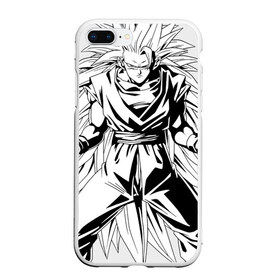 Чехол для iPhone 7Plus/8 Plus матовый с принтом Dragon Ball Z в Курске, Силикон | Область печати: задняя сторона чехла, без боковых панелей | dragon ball z | goku super saiyan | аниме | драгон бол | манга | сон гоку