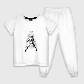 Детская пижама хлопок с принтом Dragon Ball Z в Курске, 100% хлопок |  брюки и футболка прямого кроя, без карманов, на брюках мягкая резинка на поясе и по низу штанин
 | dragon ball z | goku super saiyan | аниме | драгон бол | манга | сон гоку