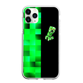 Чехол для iPhone 11 Pro Max матовый с принтом MINECRAFT CREEPER в Курске, Силикон |  | blox | creeper | dungeons | game | geometry | green | neon | pixel | steve | алекс | детям | зелень | игра | кислотный | крипер | куб | логотипы игр | майнкрафт | мальчикам | мобы | неоновый | пиксель | пиксельный | подземелья