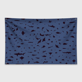Флаг-баннер с принтом Manta в Курске, 100% полиэстер | размер 67 х 109 см, плотность ткани — 95 г/м2; по краям флага есть четыре люверса для крепления | dolphin | fish | killer whale | manta | see life | shark | акула | дельфин | касатка | морские обитатели | рыба