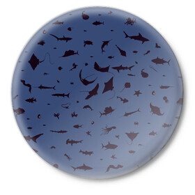 Значок с принтом Manta в Курске,  металл | круглая форма, металлическая застежка в виде булавки | dolphin | fish | killer whale | manta | see life | shark | акула | дельфин | касатка | морские обитатели | рыба